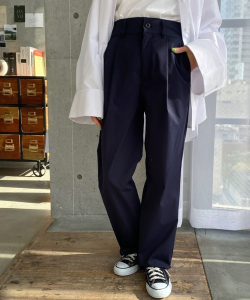 moment+（モーメントプラス）の「タック入りチノパンツ（チノパンツ・レディース・ベージュ/アイボリー/カーキ/ネイビー・S/L/M）」の12枚目の写真