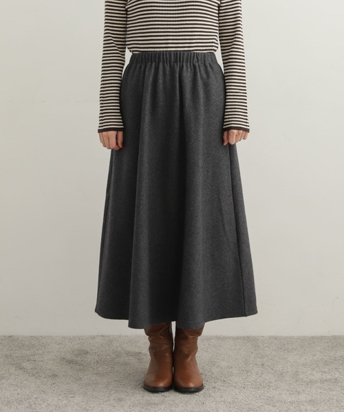 URBAN RESEARCH DOORS（アーバンリサーチドアーズ）の「ウール混カットスカート（スカート・レディース・ブラック/グレー/グリーン・MEDIUM）」の5枚目の写真