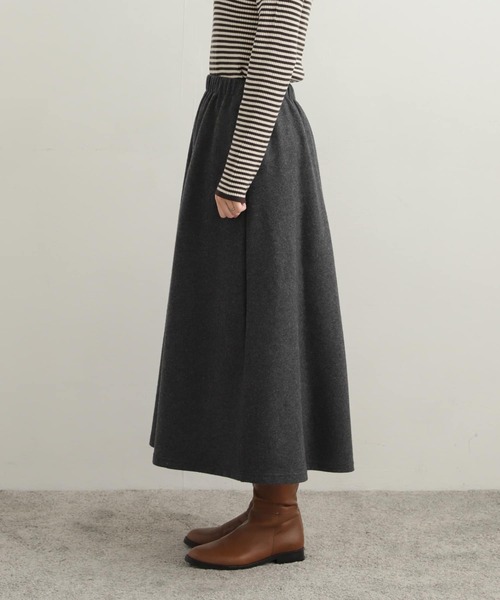 URBAN RESEARCH DOORS（アーバンリサーチドアーズ）の「ウール混カットスカート（スカート・レディース・ブラック/グレー/グリーン・MEDIUM）」の6枚目の写真