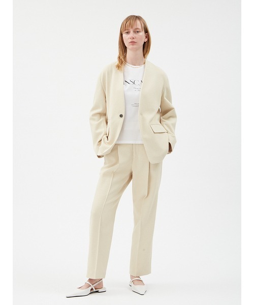 MIESROHE（ミースロエ）の「sustainable ツィードノーカラージャケット