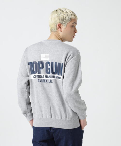 AVIREX（アヴィレックス）の「【直営店限定】TOP GUN CREW NECK SWEAT / トップガン クルーネック スウェット / AVIREX / アヴィレックス（スウェット・メンズ・グレー/ネイビー/オリーブ系・2XL/L/M/XL）」の5枚目の写真