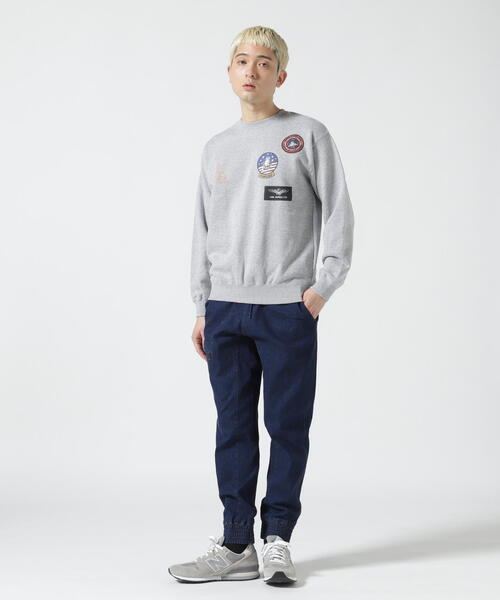 AVIREX（アヴィレックス）の「【直営店限定】TOP GUN CREW NECK SWEAT / トップガン クルーネック スウェット / AVIREX / アヴィレックス（スウェット・メンズ・グレー/ネイビー/オリーブ系・2XL/L/M/XL）」の4枚目の写真
