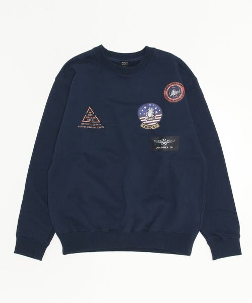 AVIREX（アヴィレックス）の「【直営店限定】TOP GUN CREW NECK SWEAT / トップガン クルーネック スウェット / AVIREX / アヴィレックス（スウェット・メンズ・グレー/ネイビー/オリーブ系・2XL/L/M/XL）」の7枚目の写真