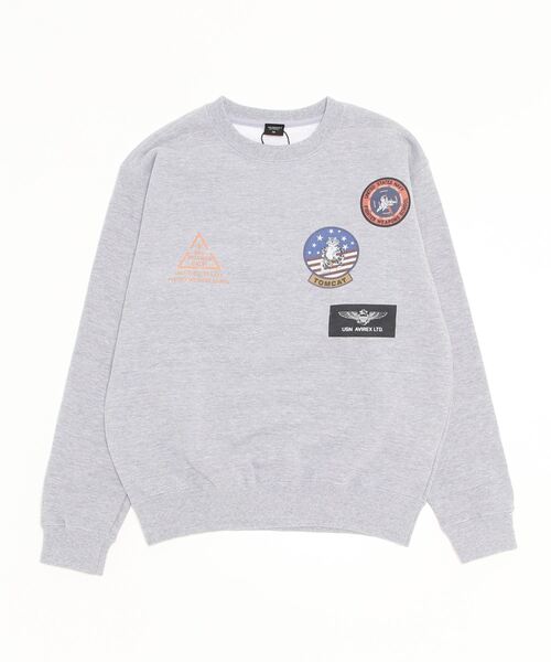 AVIREX（アヴィレックス）の「【直営店限定】TOP GUN CREW NECK SWEAT / トップガン クルーネック スウェット / AVIREX / アヴィレックス（スウェット・メンズ・グレー/ネイビー/オリーブ系・2XL/L/M/XL）」の8枚目の写真