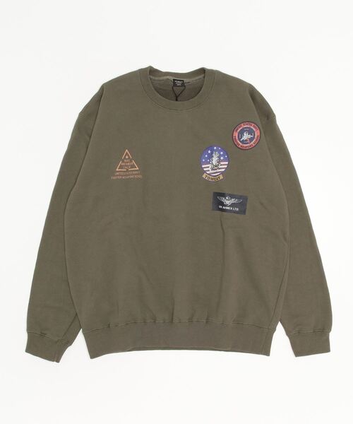 AVIREX（アヴィレックス）の「【直営店限定】TOP GUN CREW NECK SWEAT / トップガン クルーネック スウェット / AVIREX / アヴィレックス（スウェット・メンズ・グレー/ネイビー/オリーブ系・2XL/L/M/XL）」の9枚目の写真