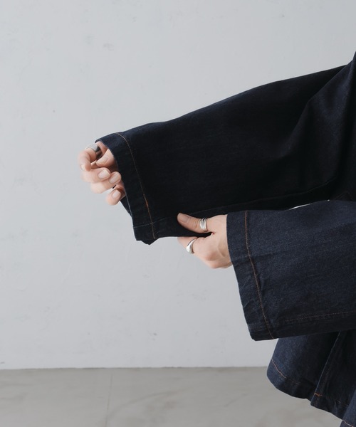 epnok（エプノック）の「ダブルテーラードデニムブルゾン（デニムジャケット・メンズ・インディゴブルー/ブラウン/ブラック・LARGE/MEDIUM/SMALL）」の18枚目の写真