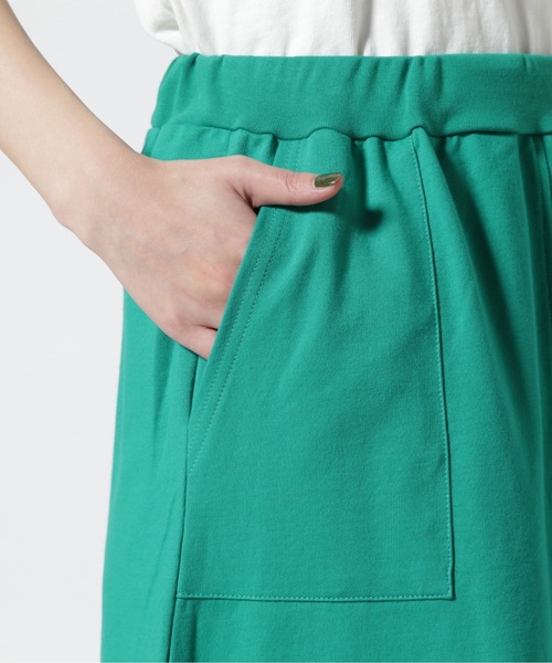 MANASTASH（マナスタッシュ）の「MANASTASH/マナスタッシュ　フレンチテリーセミフレアスカート（スカート・レディース・ブラック/グリーン・M）」の11枚目の写真