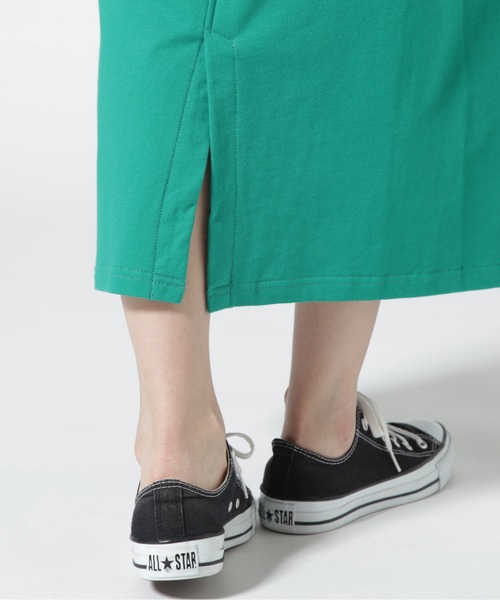 MANASTASH（マナスタッシュ）の「MANASTASH/マナスタッシュ　フレンチテリーセミフレアスカート（スカート・レディース・ブラック/グリーン・M）」の9枚目の写真