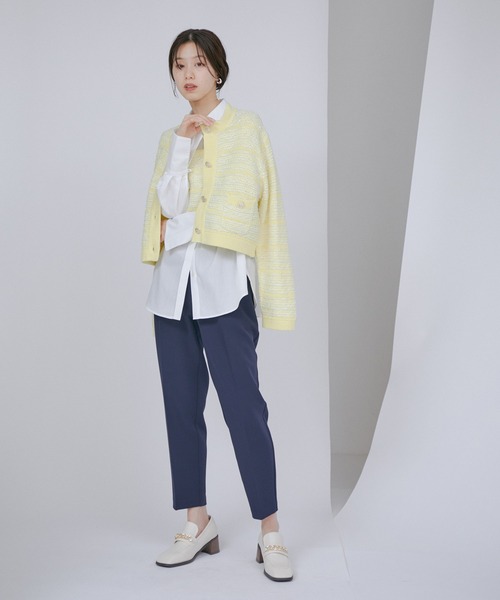 VIS（ビス）の「【洗える・防シワ】ダブルクロスドロストイージーテーパードパンツ（スラックス・レディース・ベージュ/ピンク/ネイビー/ブルー系その他4・L/M/S）」の13枚目の写真