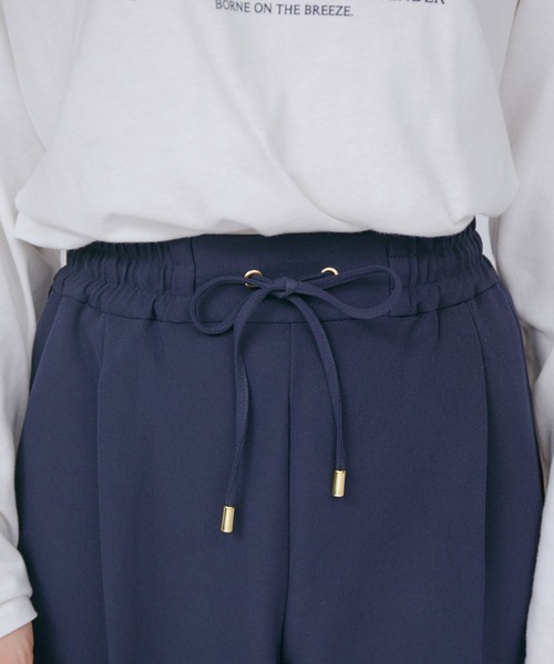 VIS（ビス）の「【洗える・防シワ】ダブルクロスドロストイージーテーパードパンツ（スラックス・レディース・ベージュ/ピンク/ネイビー/ブルー系その他4・L/M/S）」の18枚目の写真