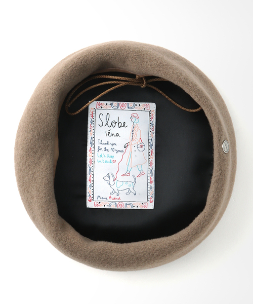 SLOBE IENA（スローブイエナ）の「【LAULHERE】 SLOBE別注 パイピングレザーベレー帽（ハンチング/ベレー帽・レディース・ブラック・FREE）」の10枚目の写真