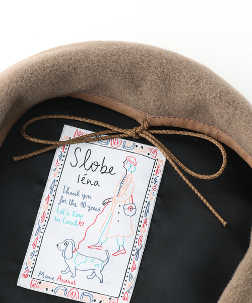 SLOBE IENA（スローブイエナ）の「【LAULHERE】 SLOBE別注 パイピングレザーベレー帽（ハンチング/ベレー帽・レディース・ブラック・FREE）」の17枚目の写真