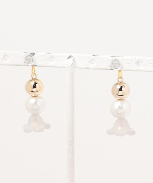 tone(トーン)の「【-lensa-】コットンパールでさっぱり大人ピアス(MA)(ピアス(両耳用)・レディース・ゴールド・FREE)」の6枚目の写真