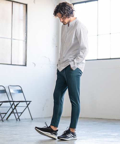 Magine(マージン)の「ms5242- STRIPE BAND COLLAR SKIPPER SHIRTS スキッパ―シャツ(シャツ/ブラウス・メンズ・ホワイト/ネイビー/ブラック・44/48/46)」の6枚目の写真