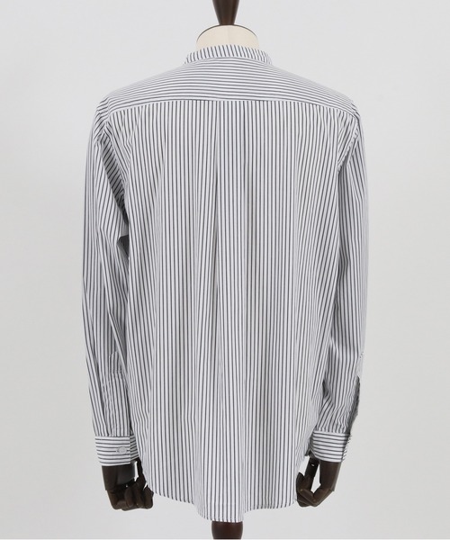 Magine(マージン)の「ms5242- STRIPE BAND COLLAR SKIPPER SHIRTS スキッパ―シャツ(シャツ/ブラウス・メンズ・ホワイト/ネイビー/ブラック・44/48/46)」の19枚目の写真