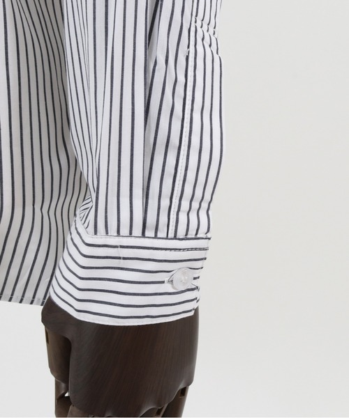 Magine(マージン)の「ms5242- STRIPE BAND COLLAR SKIPPER SHIRTS スキッパ―シャツ(シャツ/ブラウス・メンズ・ホワイト/ネイビー/ブラック・44/48/46)」の22枚目の写真
