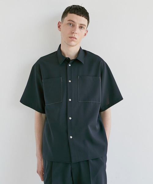 CITY TOKYO（シティトウキョウ）の「TROPICALウールサマーシャツ（シャツ/ブラウス・メンズ・グレー/その他17・1/2）」の2枚目の写真