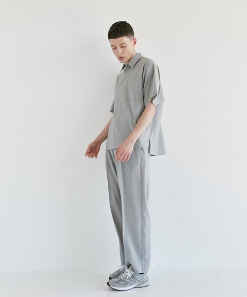 CITY TOKYO（シティトウキョウ）の「TROPICALウールサマーシャツ（シャツ/ブラウス・メンズ・グレー/その他17・1/2）」の4枚目の写真