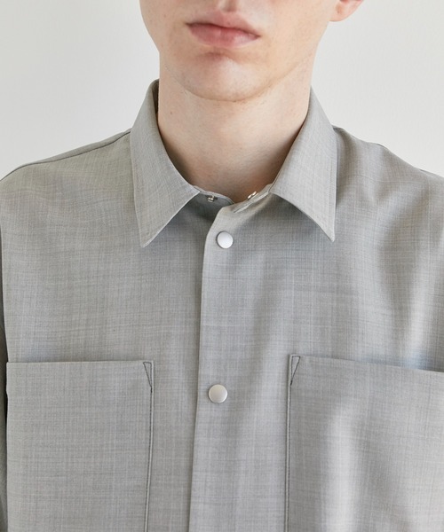 CITY TOKYO（シティトウキョウ）の「TROPICALウールサマーシャツ（シャツ/ブラウス・メンズ・グレー/その他17・1/2）」の9枚目の写真