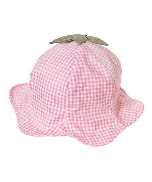 14+(イチヨンプラス)の「ギンガムチェックチューリップハット(ハット・キッズ・ブラック/ピンク/イエロー・kids-L)」の3枚目の写真