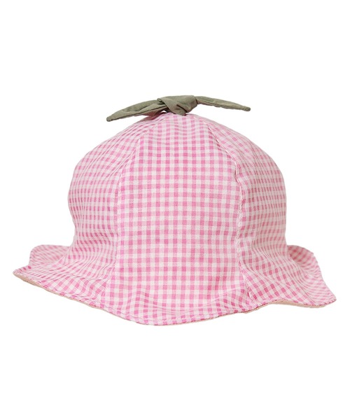14+(イチヨンプラス)の「ギンガムチェックチューリップハット(ハット・キッズ・ブラック/ピンク/イエロー・kids-L)」の6枚目の写真