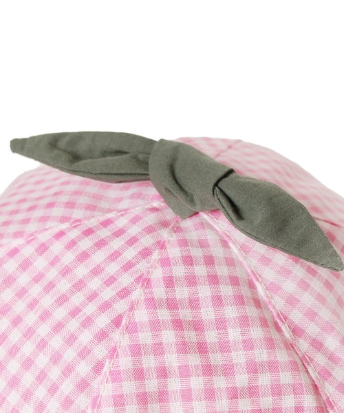 14+(イチヨンプラス)の「ギンガムチェックチューリップハット(ハット・キッズ・ブラック/ピンク/イエロー・kids-L)」の9枚目の写真