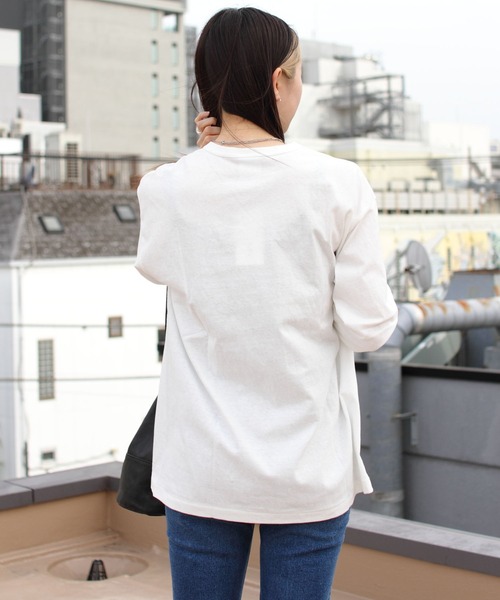 THE SHINZONE(ザ シンゾーン)の「SHINZONE×AMERICANA/シンゾーン×アメリカーナ ロングTEE LONG TEE 23MXXCU03(Tシャツ/カットソー・レディース・ブラウン/ブラック/ホワイト・FREE)」の10枚目の写真