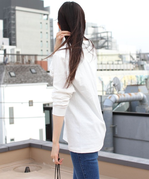 THE SHINZONE(ザ シンゾーン)の「SHINZONE×AMERICANA/シンゾーン×アメリカーナ ロングTEE LONG TEE 23MXXCU03(Tシャツ/カットソー・レディース・ブラウン/ブラック/ホワイト・FREE)」の9枚目の写真