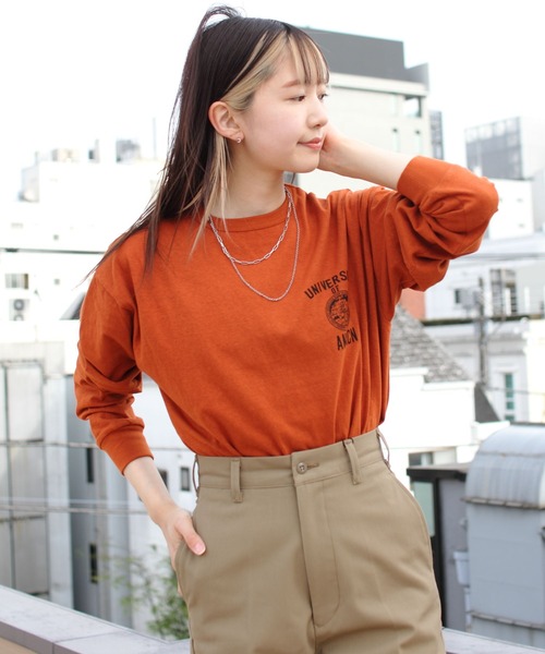 THE SHINZONE(ザ シンゾーン)の「SHINZONE×AMERICANA/シンゾーン×アメリカーナ ロングTEE LONG TEE 23MXXCU03(Tシャツ/カットソー・レディース・ブラウン/ブラック/ホワイト・FREE)」の22枚目の写真