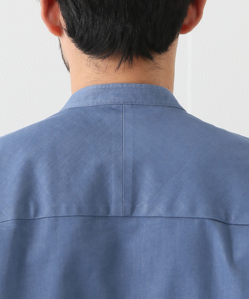 EDIFICE（エディフィス）の「【:colon / コロン】フロントプリーツデニムバンドカラー（シャツ/ブラウス・メンズ・ネイビー/ブルー・3/5/1）」の16枚目の写真