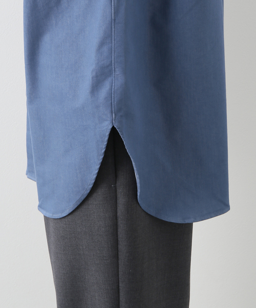 EDIFICE（エディフィス）の「【:colon / コロン】フロントプリーツデニムバンドカラー（シャツ/ブラウス・メンズ・ネイビー/ブルー・3/5/1）」の11枚目の写真