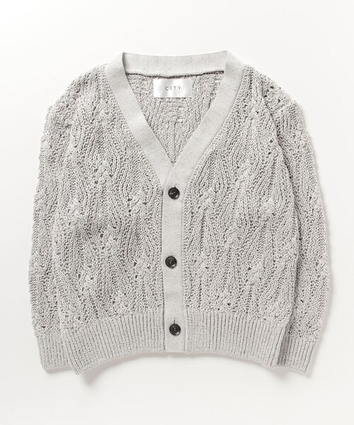 city（シティ）の「LACE KNIT CARDIGAN（カーディガン/ボレロ・メンズ・グレー/ブラウン・FREE）」の2枚目の写真