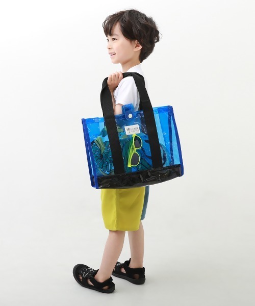 devirock（デビロック）の「ネオンカラー クリアプールバッグ トート（スイムグッズ・キッズ・グリーン系その他/ブルー系その他/チャコール/ラベンダー/ピンク/ブラック/ライトブルー/イエロー系その他/オレンジ系その他/ブルー/その他11・ONE SIZE）」の16枚目の写真