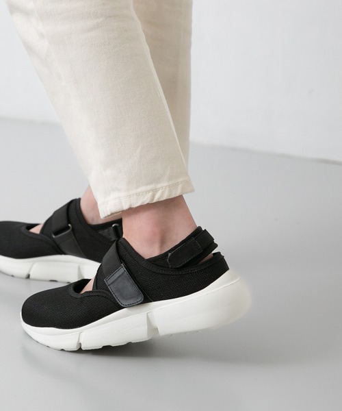 menue（メヌエ）の「厚底 ベルクロメッシュ メリージェーン スニーカー（スニーカー・レディース・ブラック/アイボリー・LL/S/M/L）」の10枚目の写真