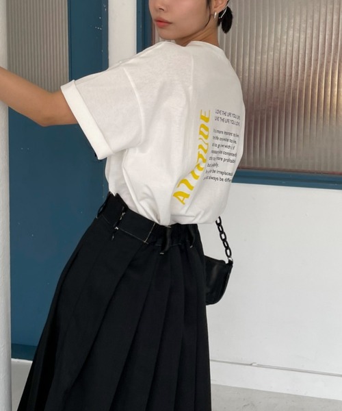 EPIMI E'PIMMY（エピミエピミー）の「アソートプリントオーバーTシャツ（Tシャツ/カットソー・レディース・ブラック系その他/ブラック/ホワイト/チャコールグレー/オフホワイト・MEDIUM）」の2枚目の写真