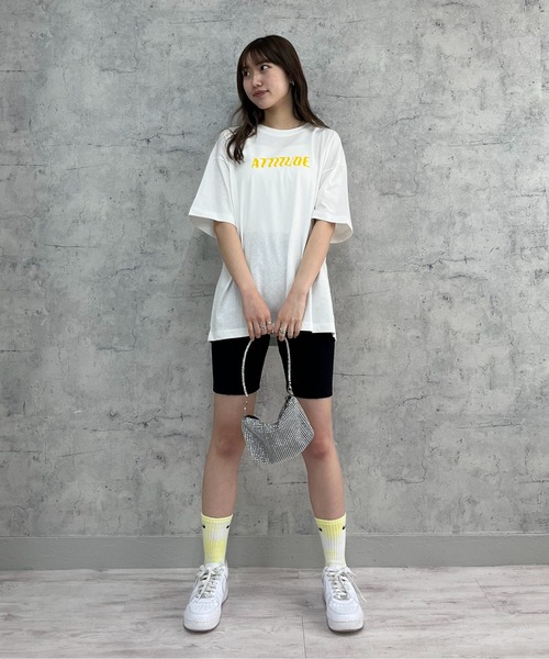 EPIMI E'PIMMY（エピミエピミー）の「アソートプリントオーバーTシャツ（Tシャツ/カットソー・レディース・ブラック系その他/ブラック/ホワイト/チャコールグレー/オフホワイト・MEDIUM）」の13枚目の写真