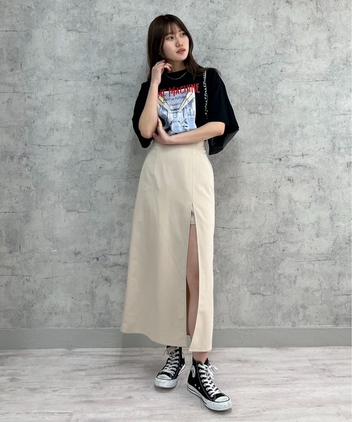 EPIMI E'PIMMY（エピミエピミー）の「アソートプリントオーバーTシャツ（Tシャツ/カットソー・レディース・ブラック系その他/ブラック/ホワイト/チャコールグレー/オフホワイト・MEDIUM）」の17枚目の写真