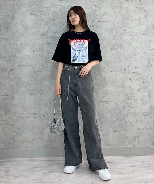 EPIMI E'PIMMY（エピミエピミー）の「アソートプリントオーバーTシャツ（Tシャツ/カットソー・レディース・ブラック系その他/ブラック/ホワイト/チャコールグレー/オフホワイト・MEDIUM）」の14枚目の写真