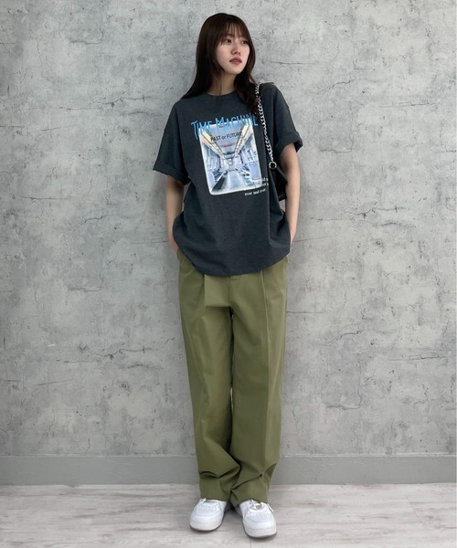 EPIMI E'PIMMY（エピミエピミー）の「アソートプリントオーバーTシャツ（Tシャツ/カットソー・レディース・ブラック系その他/ブラック/ホワイト/チャコールグレー/オフホワイト・MEDIUM）」の11枚目の写真