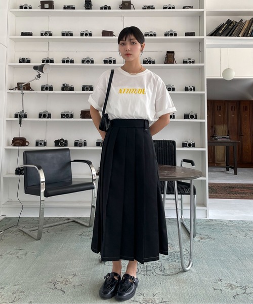 EPIMI E'PIMMY（エピミエピミー）の「アソートプリントオーバーTシャツ（Tシャツ/カットソー・レディース・ブラック系その他/ブラック/ホワイト/チャコールグレー/オフホワイト・MEDIUM）」の20枚目の写真