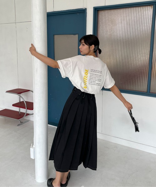 EPIMI E'PIMMY（エピミエピミー）の「アソートプリントオーバーTシャツ（Tシャツ/カットソー・レディース・ブラック系その他/ブラック/ホワイト/チャコールグレー/オフホワイト・MEDIUM）」の19枚目の写真