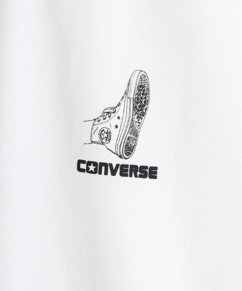 CONVERSE(コンバース)の「CONVERSE/コンバース オーバーサイズ オールスター スニーカー ロゴ ワンポイント刺繍 バックプリント 半袖Tシャツ/ドライ/UVカット/接触冷感/レディース メンズ(Tシャツ/カットソー・レディース・ホワイト系その他2/ホワイト系その他3/スミクロ/グリーン/ホワイト/ホワイト系その他/ブラック/ブルー/ホワイト系その他4/ブラック系その他2/ホワイト系その他5/ブラック系その他・M/L/LL)」の18枚目の写真