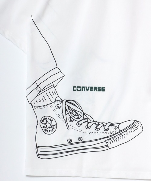 CONVERSE(コンバース)の「CONVERSE/コンバース オーバーサイズ オールスター スニーカー ロゴ ワンポイント刺繍 バックプリント 半袖Tシャツ/ドライ/UVカット/接触冷感/レディース メンズ(Tシャツ/カットソー・レディース・ホワイト系その他2/ホワイト系その他3/スミクロ/グリーン/ホワイト/ホワイト系その他/ブラック/ブルー/ホワイト系その他4/ブラック系その他2/ホワイト系その他5/ブラック系その他・M/L/LL)」の14枚目の写真
