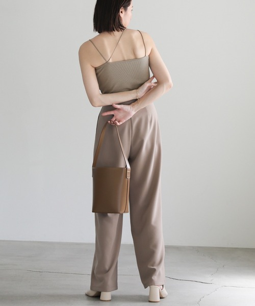 select MOCA（セレクトモカ）の「2WAYストラップカップ付きベアキャミソール（キャミソール・レディース・カーキ/アイボリー/ブラック/スミクロ・FREE/SMALL/LARGE）」の21枚目の写真