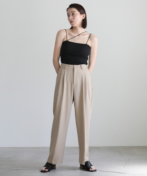 select MOCA（セレクトモカ）の「2WAYストラップカップ付きベアキャミソール（キャミソール・レディース・カーキ/アイボリー/ブラック/スミクロ・FREE/SMALL/LARGE）」の5枚目の写真