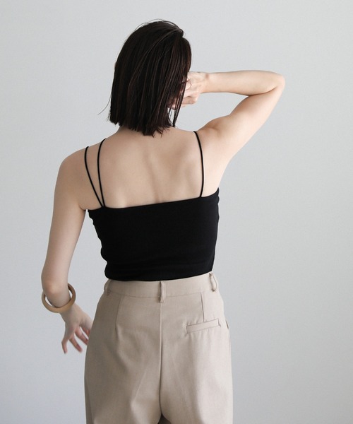 select MOCA（セレクトモカ）の「2WAYストラップカップ付きベアキャミソール（キャミソール・レディース・カーキ/アイボリー/ブラック/スミクロ・FREE/SMALL/LARGE）」の15枚目の写真