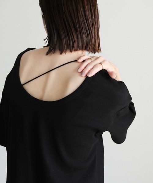 select MOCA（セレクトモカ）の「2WAYストラップカップ付きベアキャミソール（キャミソール・レディース・カーキ/アイボリー/ブラック/スミクロ・FREE/SMALL/LARGE）」の19枚目の写真