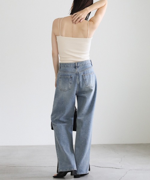 select MOCA（セレクトモカ）の「2WAYストラップカップ付きベアキャミソール（キャミソール・レディース・カーキ/アイボリー/ブラック/スミクロ・FREE/SMALL/LARGE）」の7枚目の写真