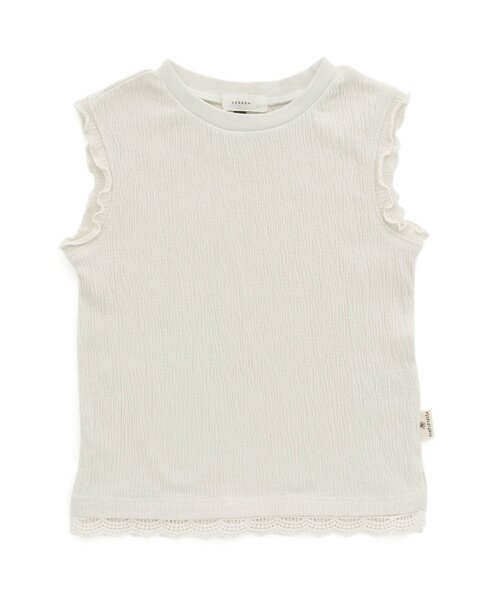 Seraph（セラフ）の「袖フリルタンクトップ（タンクトップ・キッズ・ブルー/キナリ/レッド・140/80/95/100/90/120/110/130）」の2枚目の写真