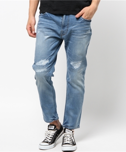 MEN'S MELROSE(メンズメルローズ)の「ストレッチライトオン9分丈デニム(デニムパンツ・メンズ・ライトインディゴブルー/インディゴブルー・LARGE/MEDIUM/X-LARGE/SMALL)」の17枚目の写真